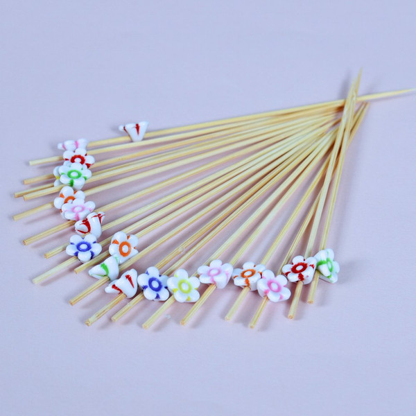 Изображение товара Набор шпажек для канапе Мультидом Ромашки BJ80-600 (24шт)