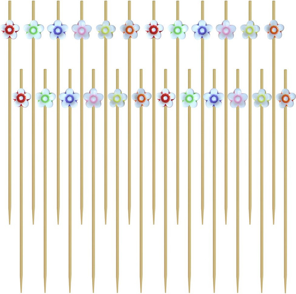 Изображение товара Набор шпажек для канапе Мультидом Ромашки BJ80-600 (24шт)