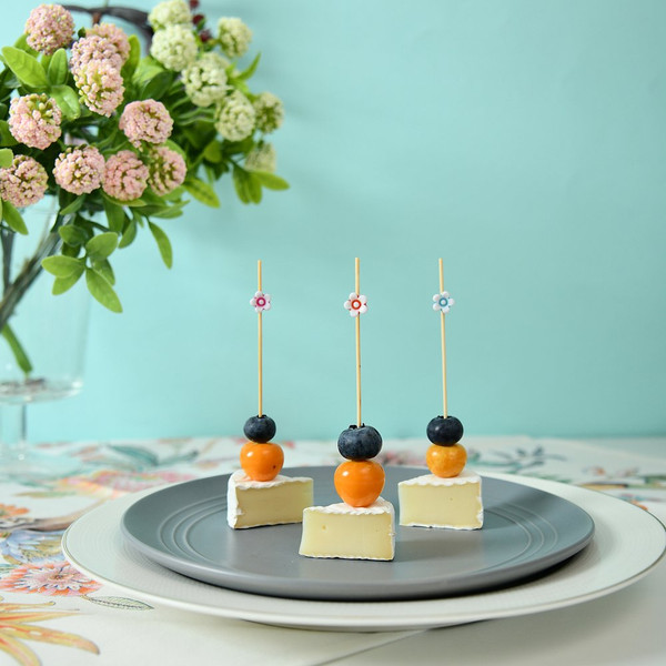 Изображение товара Набор шпажек для канапе Мультидом Ромашки BJ80-600 (24шт)