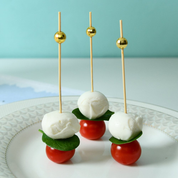 Изображение товара Набор шпажек для канапе Мультидом Диско-шар BJ80-603 (24шт, золото)