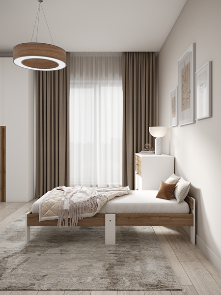 Изображение товара Односпальная кровать EcoWood Екта-2 с ящиками 80х180 / ECO.001.00059.80-180.376WML/101SE