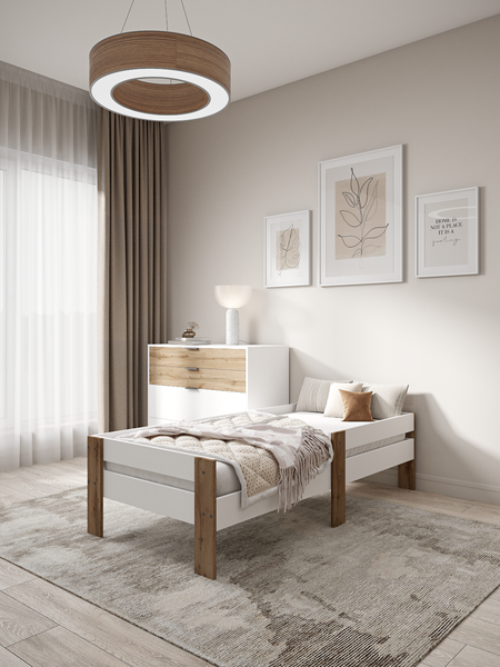 Изображение товара Кровать-тахта детская EcoWood Флорида-2 с ящиками 70х140 / ECO.001.00061.70-140.101SE/376WML