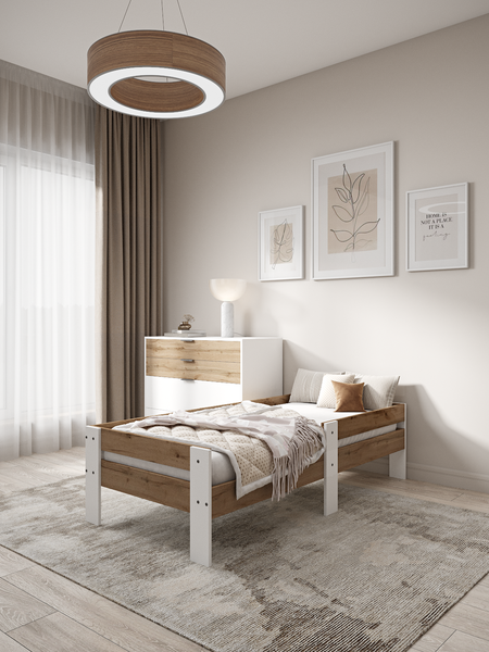 Изображение товара Кровать-тахта детская EcoWood Флорида-2 с ящиками 70х140 / ECO.001.00061.70-140.376WML/101SE