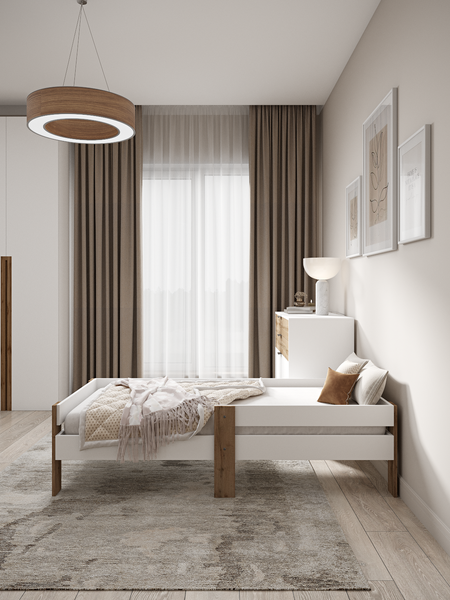 Изображение товара Кровать-тахта детская EcoWood Флорида-2 с ящиками 80х160 / ECO.001.00061.80-160.101SE/376WML