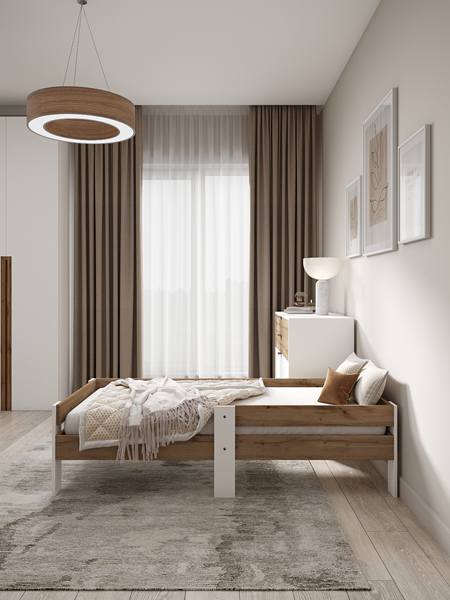 Изображение товара Кровать-тахта EcoWood Флорида-2 с ящиками 80х180 / ECO.001.00061.80-180.376WML/101SE