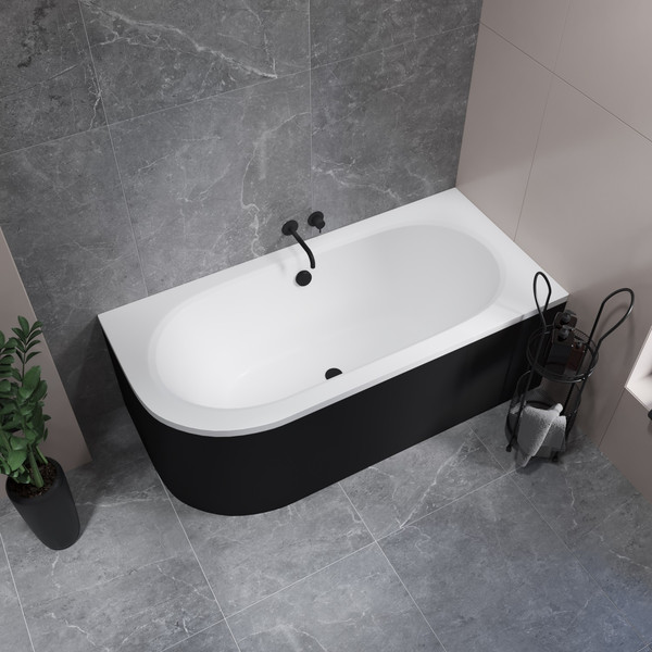 Изображение товара Ванна акриловая Lauter Bliss 160 P / 21201062P (с каркасом и черным подголовником)