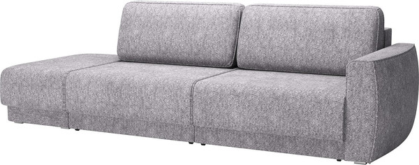 Изображение товара Диван Олмеко Женева 2SPF Еврокнижка Левый (микровелюр, шейп сильвер)