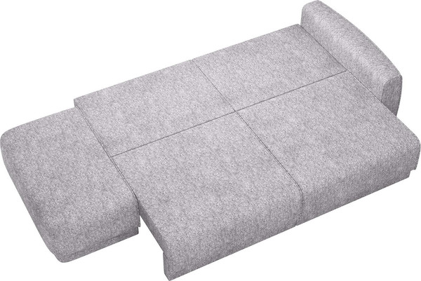 Изображение товара Диван Олмеко Женева 2SPF Еврокнижка Левый (микровелюр, шейп сильвер)