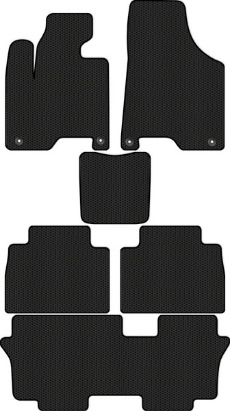 Изображение товара Комплект ковриков для авто Alicosta 3011_1 для GAC GS8 I SUV/J2F5/J2F5B +3ряд 2016-н.в. (EVA соты, черный)