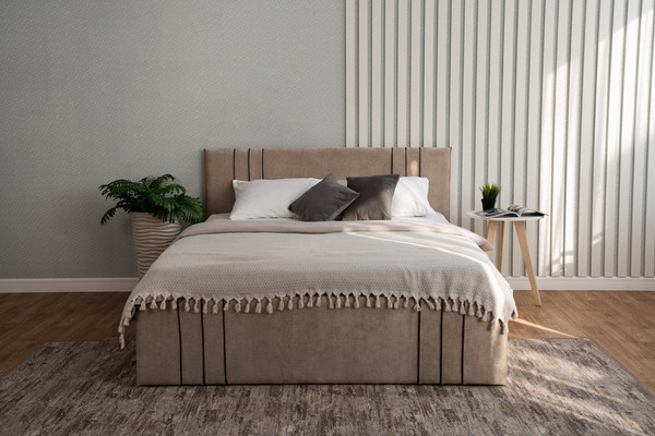 Изображение товара Двуспальная кровать ДСВ Леванте 1600 (бежевый)