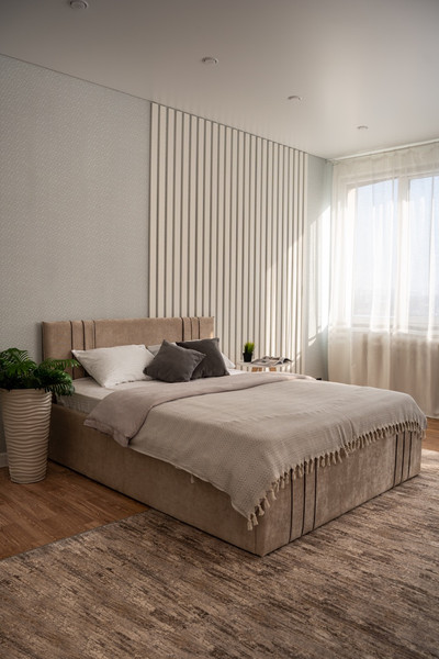 Изображение товара Двуспальная кровать ДСВ Леванте 1600 (бежевый)