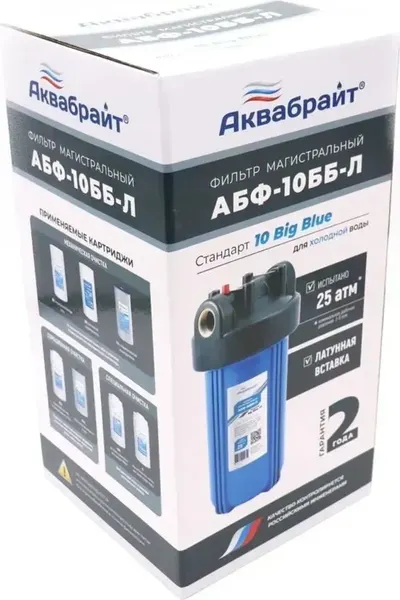 Изображение товара Корпус магистрального фильтра Аквабрайт АБФ-ПРО-10ББ
