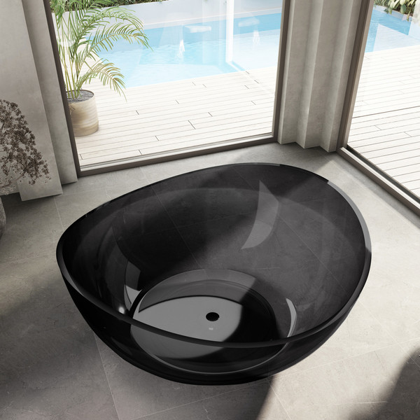 Изображение товара Ванна из полиэфирной смолы Abber Kristall AT9705 Onyx (черный)