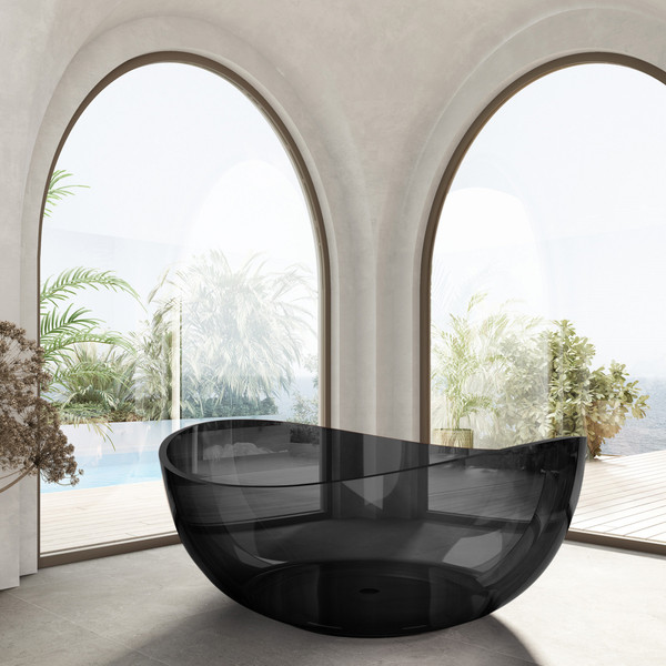 Изображение товара Ванна из полиэфирной смолы Abber Kristall AT9705 Onyx (черный)