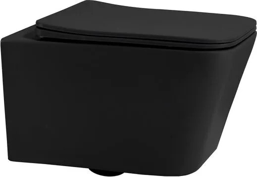 Изображение товара Унитаз подвесной с инсталляцией Abber Rechteck AC1201MB-AC0105-AC0121MB (с кнопкой смыва)