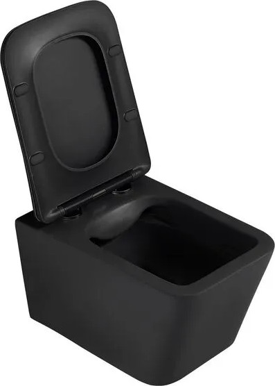 Изображение товара Унитаз подвесной с инсталляцией Abber Rechteck AC1201MB-AC0105-AC0121MB (с кнопкой смыва)