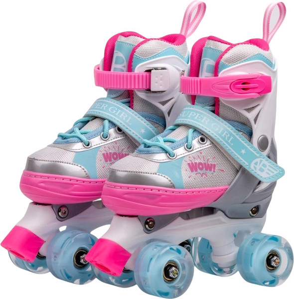 Изображение товара Роликовые коньки Amarobaby Wow / AB24-35WOW/1906-30 (р.30-33, розовый/голубой)