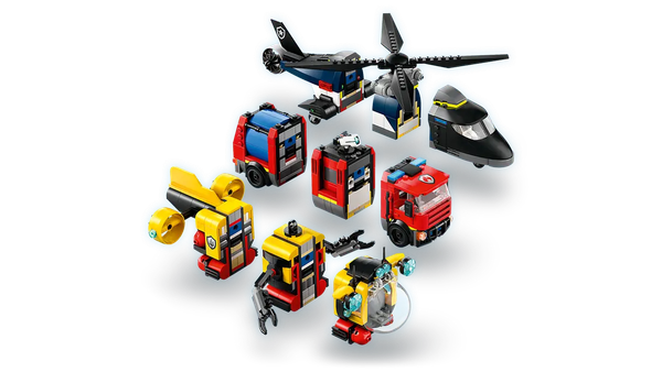 Изображение товара Конструктор Lego City Вертолет, пожарная машина и подводная лодка 60462