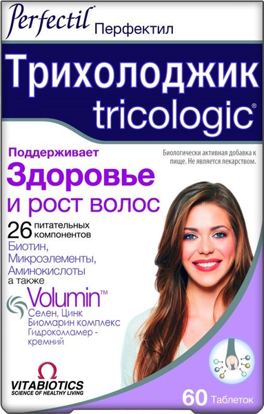 Изображение товара Комплексная пищевая добавка Perfectil Трихолоджик (60таблеток)