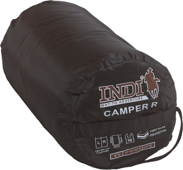 Изображение товара Спальный мешок INDI Camper L-zip от -6°C (одеяло с подголовником 195+35x90см)