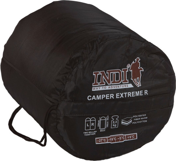 Изображение товара Спальный мешок INDI Camper Extreme R-zip от -27°C (одеяло с подголовником 195+35x85см)
