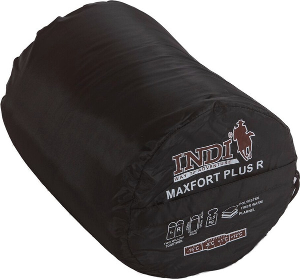 Изображение товара Спальный мешок INDI Maxfort Plus L-zip от -15°C (одеяло с подголовник фланель195+35x85см)