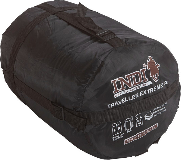 Изображение товара Спальный мешок INDI Traveller Extreme R-zip от -27°С (с подголовником 230x85см)