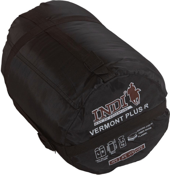 Изображение товара Спальный мешок INDI Vermont Plus L-zip от -15°С (с подголовником 230x85см)