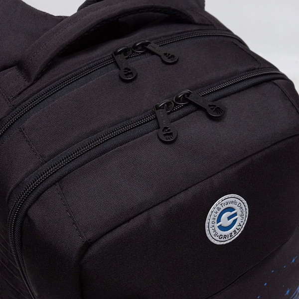 Изображение товара Школьный рюкзак Grizzly RB-556-2 (черный/синий)