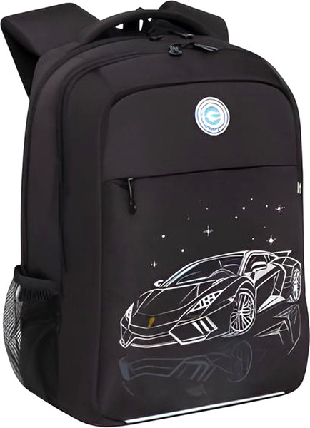 Изображение товара Школьный рюкзак Grizzly RB-556-2 (черный/белый)