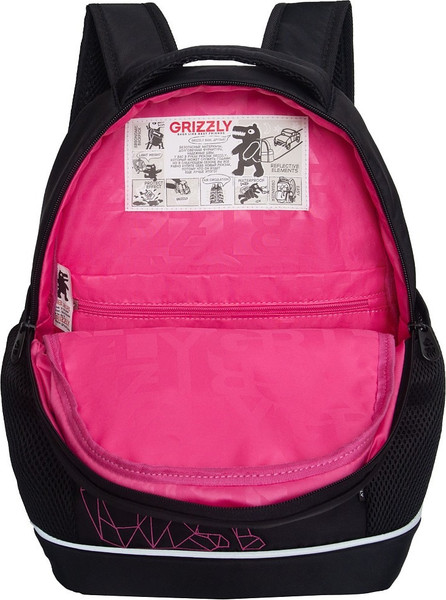 Изображение товара Школьный рюкзак Grizzly RG-563-2 (черный/розовый)