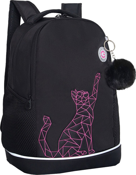 Изображение товара Школьный рюкзак Grizzly RG-563-2 (черный/розовый)