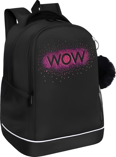 Изображение товара Школьный рюкзак Grizzly RG-563-8 (черный/розовый)