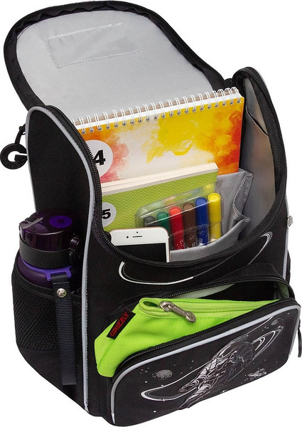 Изображение товара Школьный рюкзак Grizzly RAm-585-4 (черный/белый)