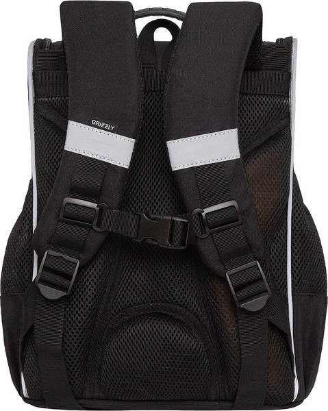 Изображение товара Школьный рюкзак Grizzly RAm-585-4 (черный/белый)