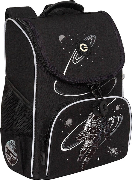 Изображение товара Школьный рюкзак Grizzly RAm-585-4 (черный/белый)