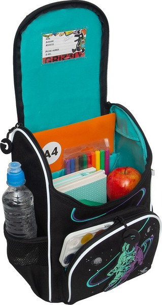 Изображение товара Школьный рюкзак Grizzly RAm-585-4 (черный/бирюзовый)