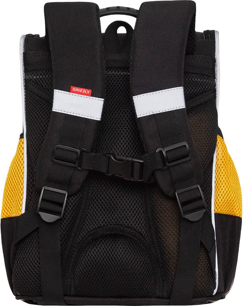 Изображение товара Школьный рюкзак Grizzly RAm-585-5 (черный/оранжевый)