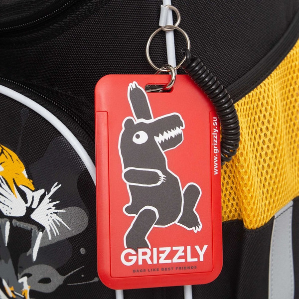 Изображение товара Школьный рюкзак Grizzly RAm-585-5 (черный/оранжевый)