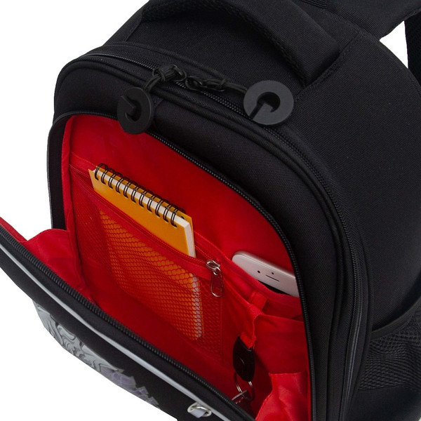 Изображение товара Школьный рюкзак Grizzly RAz-587-3 (черный/фиолетовый)