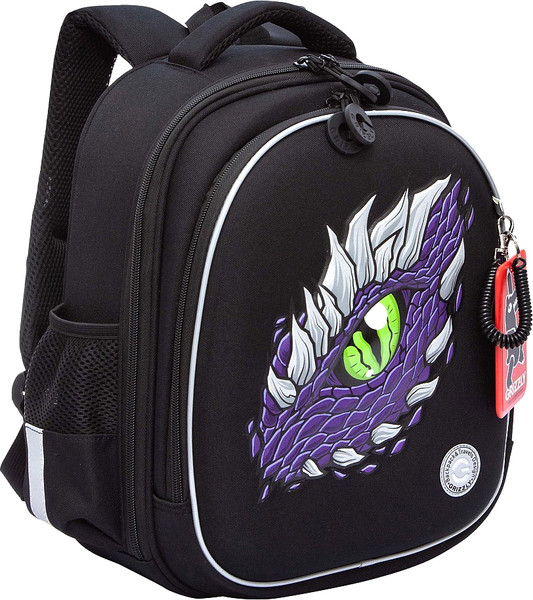 Изображение товара Школьный рюкзак Grizzly RAz-587-3 (черный/фиолетовый)