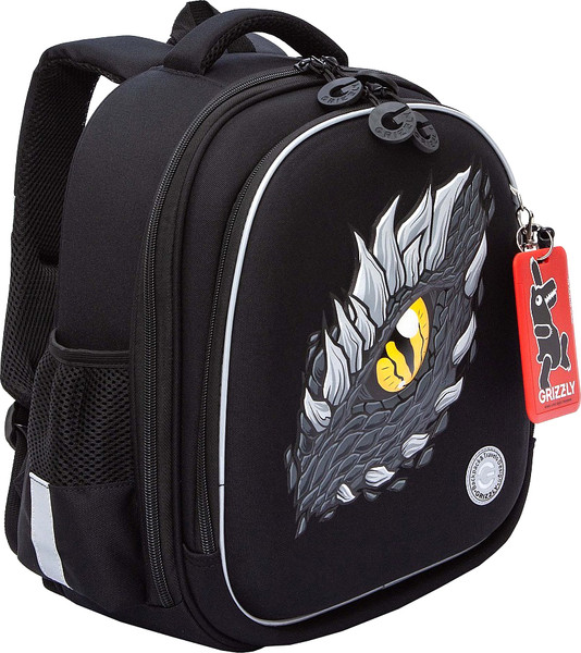 Изображение товара Школьный рюкзак Grizzly RAz-587-3 (черный/серый)