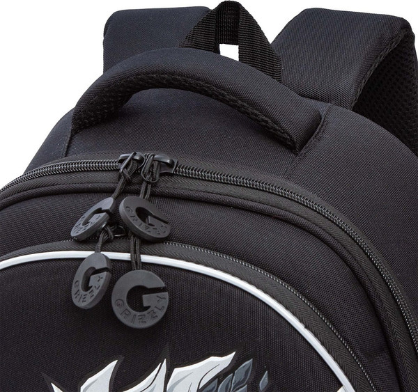 Изображение товара Школьный рюкзак Grizzly RAz-587-3 (черный/серый)