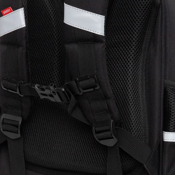 Изображение товара Школьный рюкзак Grizzly RAz-587-8 (черный/оранжевый)