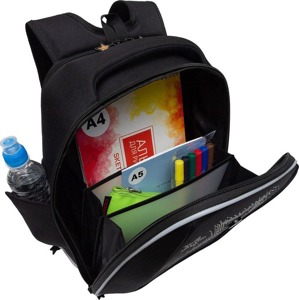 Изображение товара Школьный рюкзак Grizzly RAf-592-4 (черный/разноцветный)