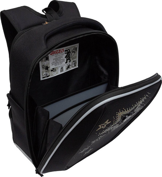 Изображение товара Школьный рюкзак Grizzly RAf-592-4 (черный/разноцветный)