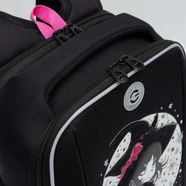 Изображение товара Школьный рюкзак Grizzly RAf-592-5 (черный/розовый)