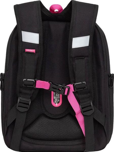 Изображение товара Школьный рюкзак Grizzly RAf-592-5 (черный/розовый)