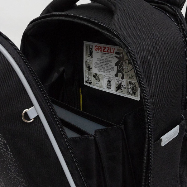 Изображение товара Школьный рюкзак Grizzly RAf-593-6 (черный)