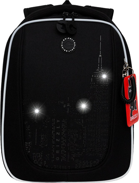 Изображение товара Школьный рюкзак Grizzly RAf-593-6 (черный)